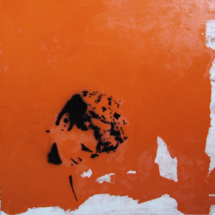 Portrait Orange,oil and mixed media, 50cmx50cm